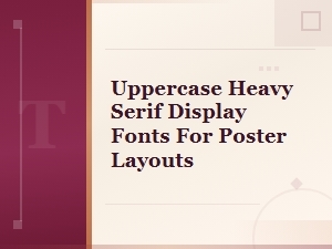 Uppercase Heavy Serif Display Fonts for Poster Layouts
